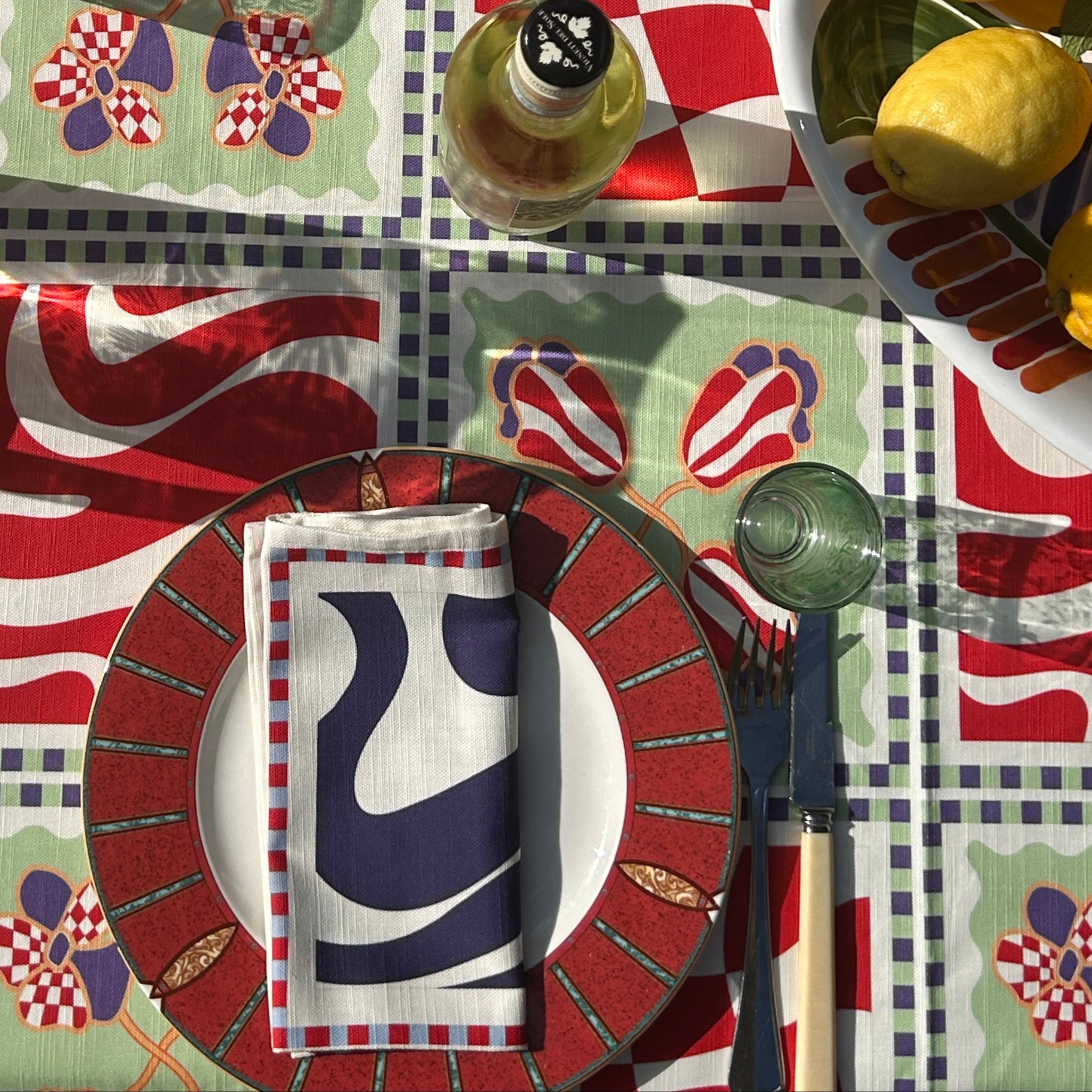 The Poppy Tile Milan Napkin