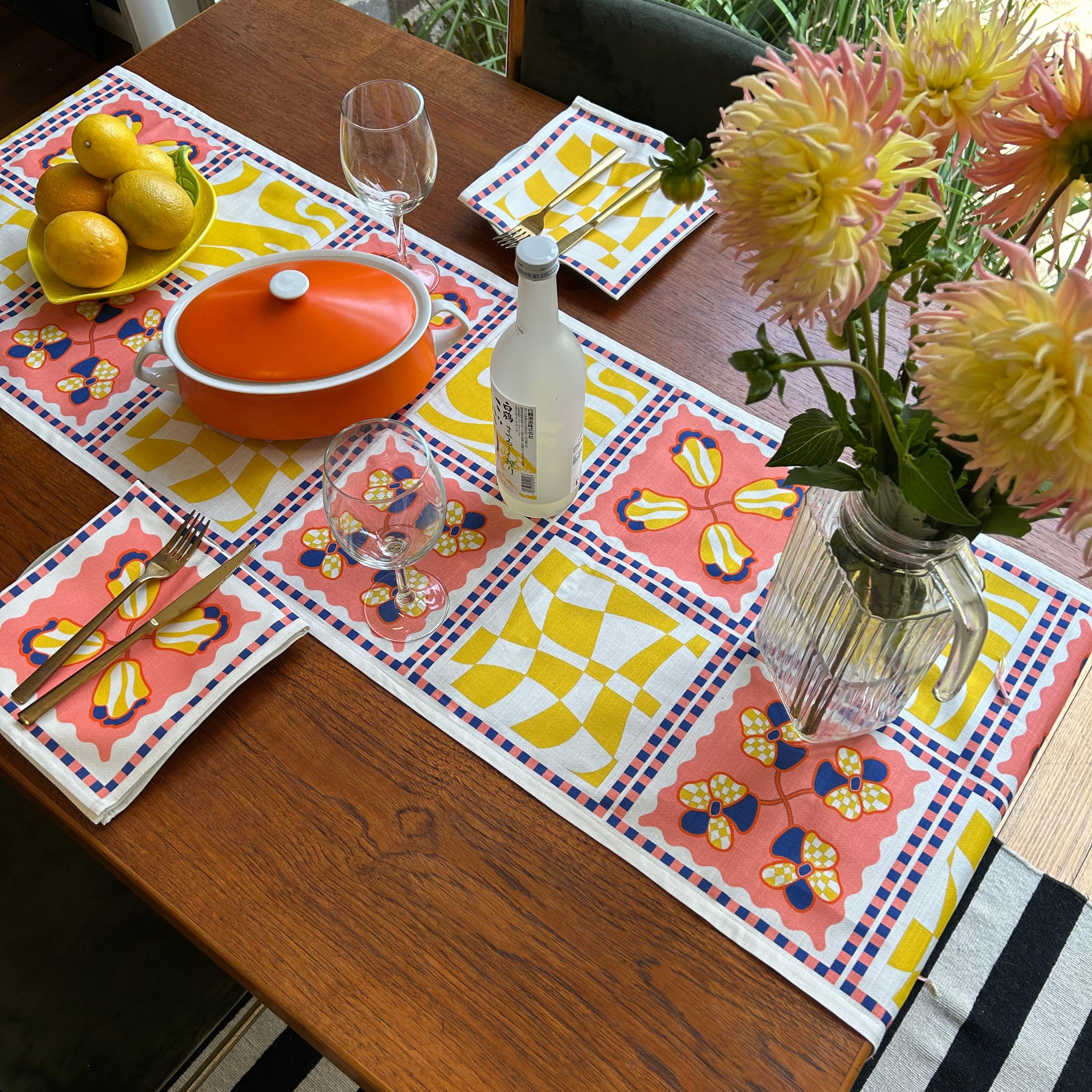 The Poppy Tile Capri Table Runner