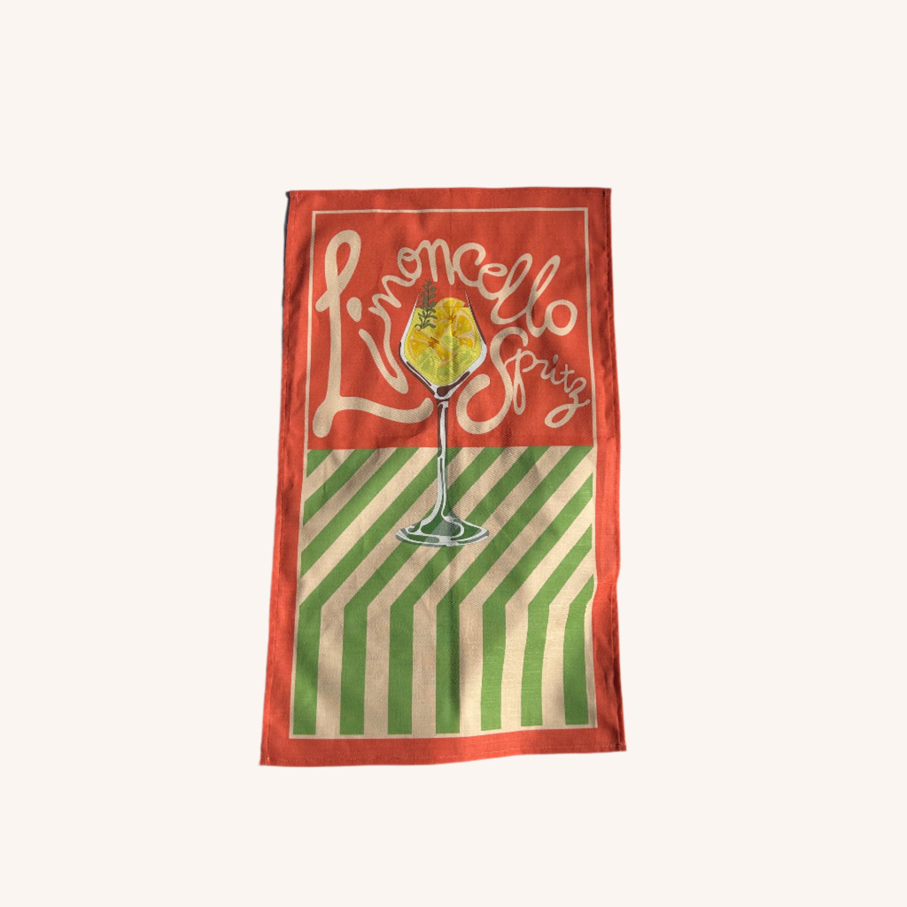 Aperitivo Hour Limoncello Spritz Tea Towel