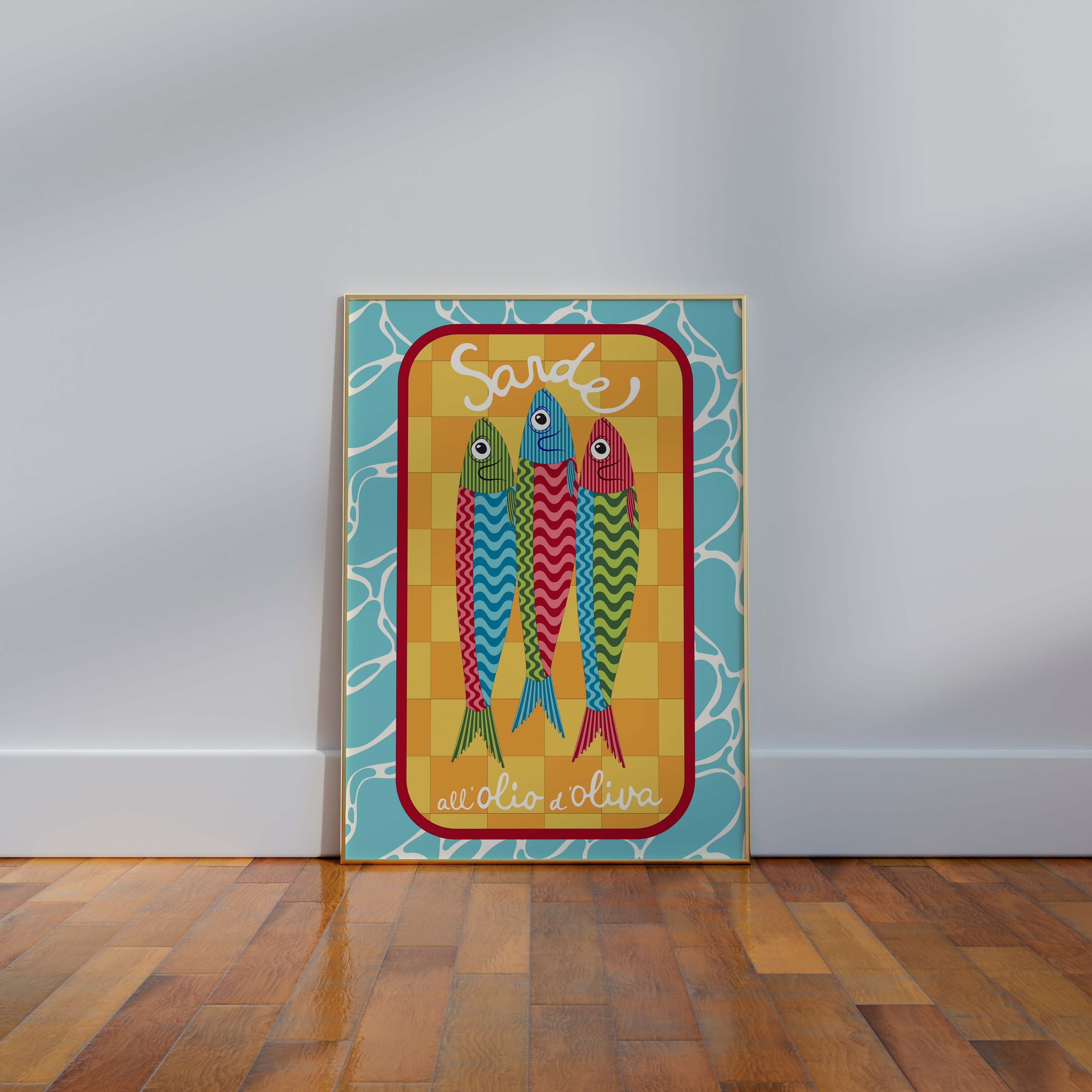 Italian Summer Sardine Wall Art