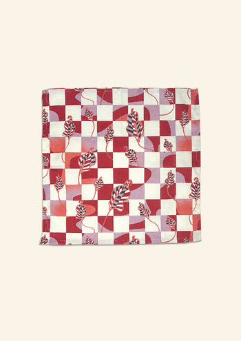 The Checkered Calla Lily Venice Napkin