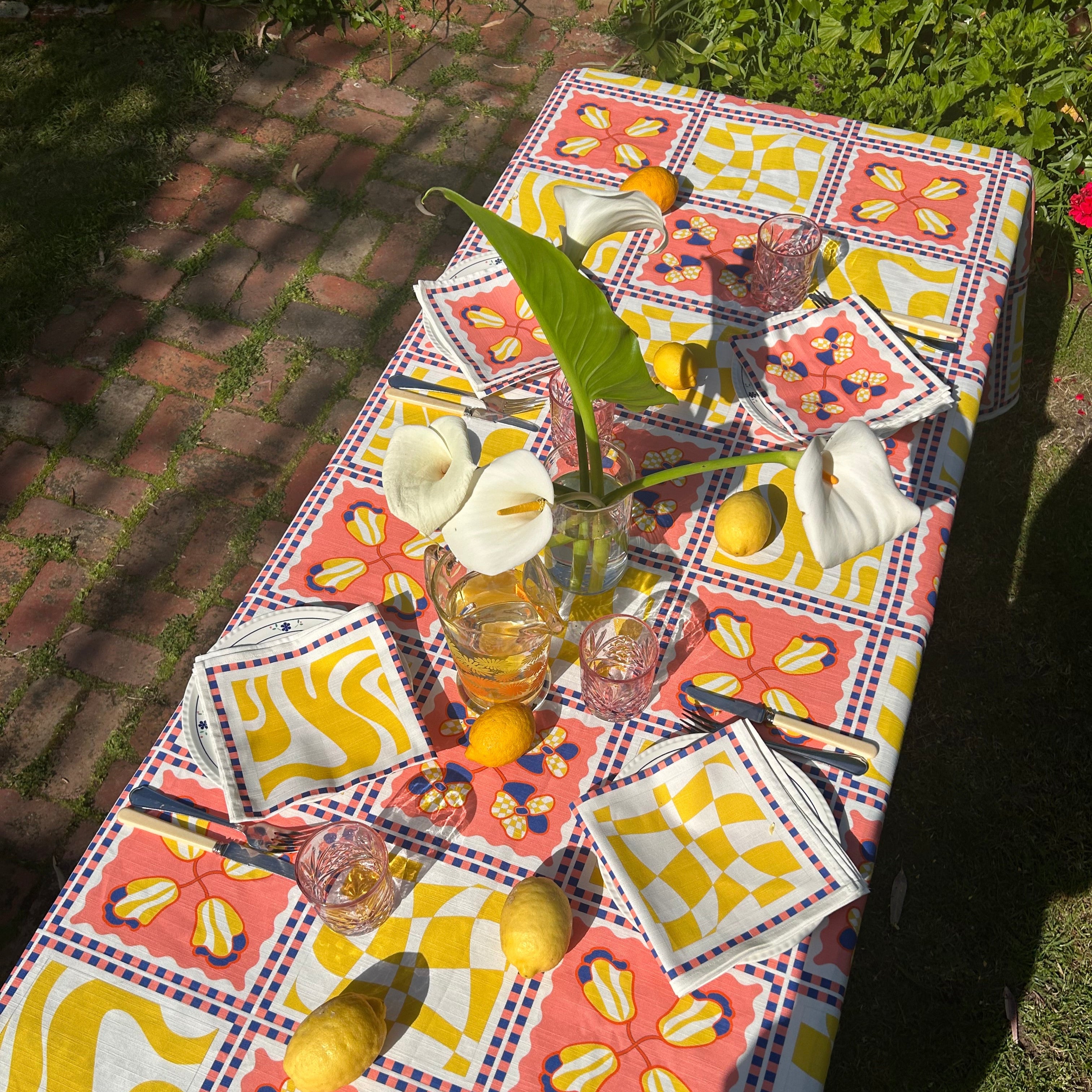 The Poppy Tile Capri Tablecloth