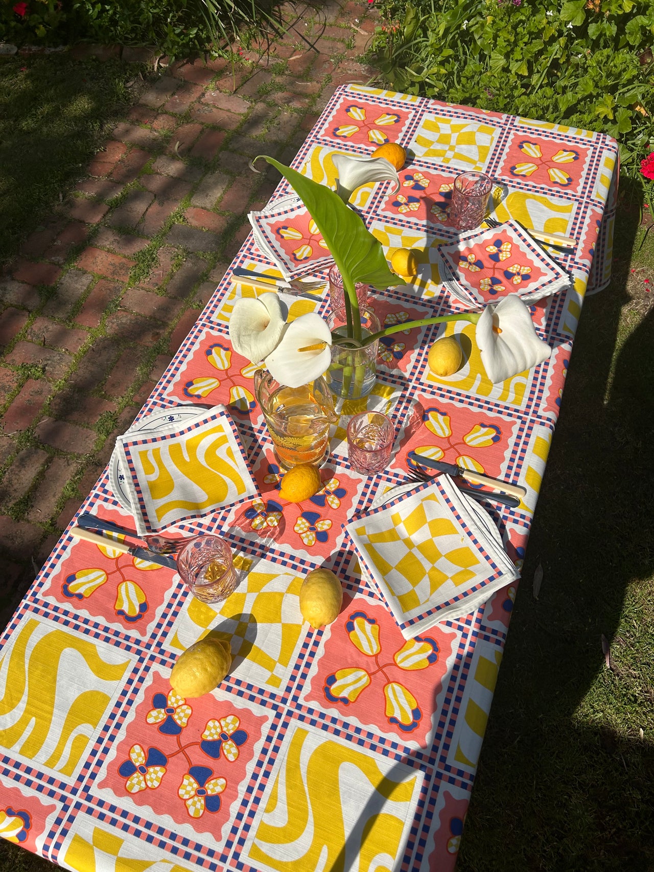 The Poppy Tile Capri Tablecloth