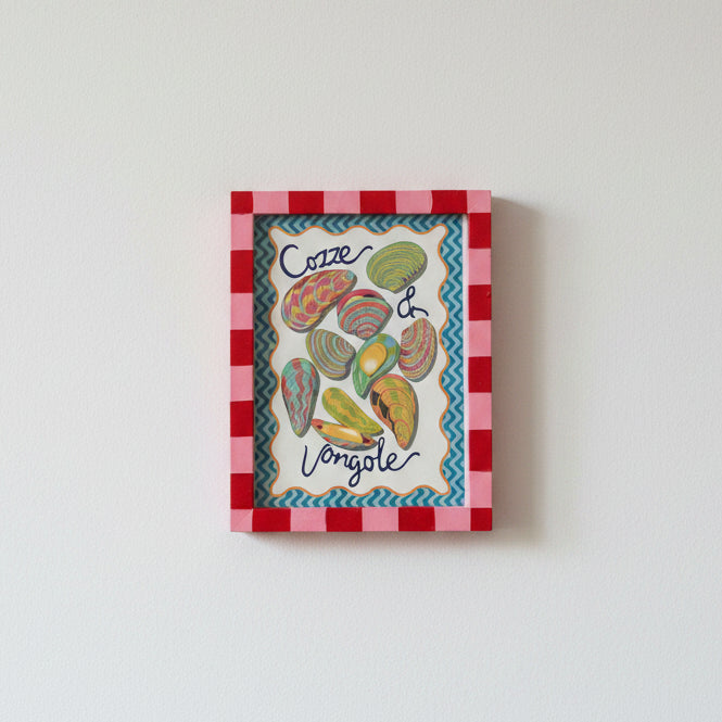A5 Red & Pink Hand Painted Frame