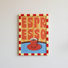 A4 Red and Soft Yellow Hand Painted Frame