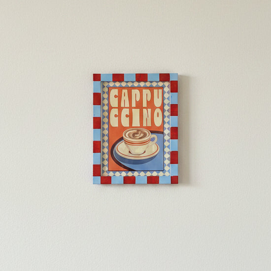 A5 Red and Light Blue Hand Painted Frame