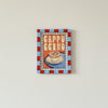 A5 Red and Light Blue Hand Painted Frame