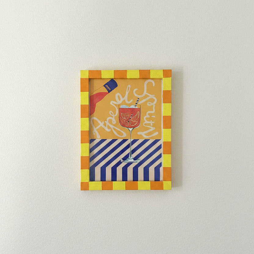A5 Yellow and Orange Hand Painted Frame