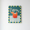 A4 Dark Turquoise and Light Green Hand Painted Frame