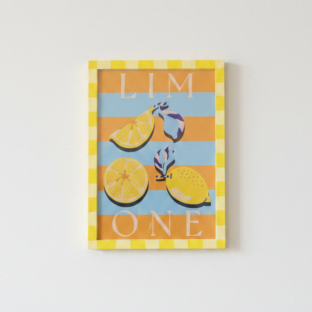 A4 Yellow and Butter Hand Painted Frame