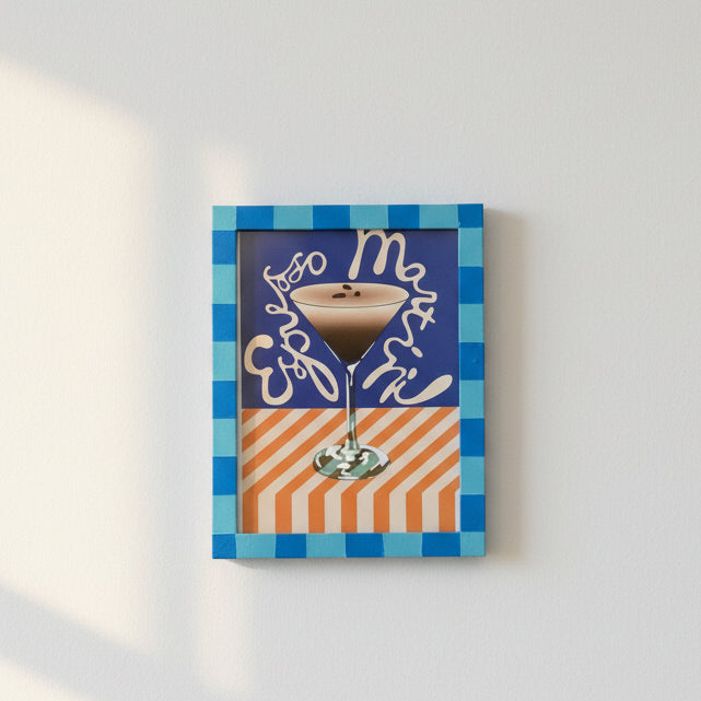 A5 Blue and Navy Hand Painted Frame