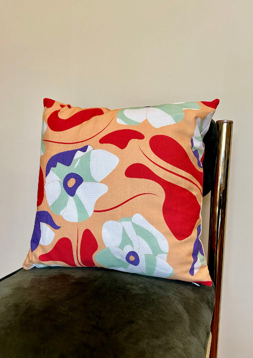 Poppies All Around Rome Cushion Cover