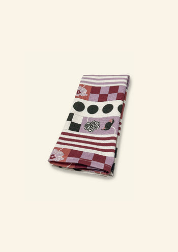 The Poppy Stripe Venice Napkin