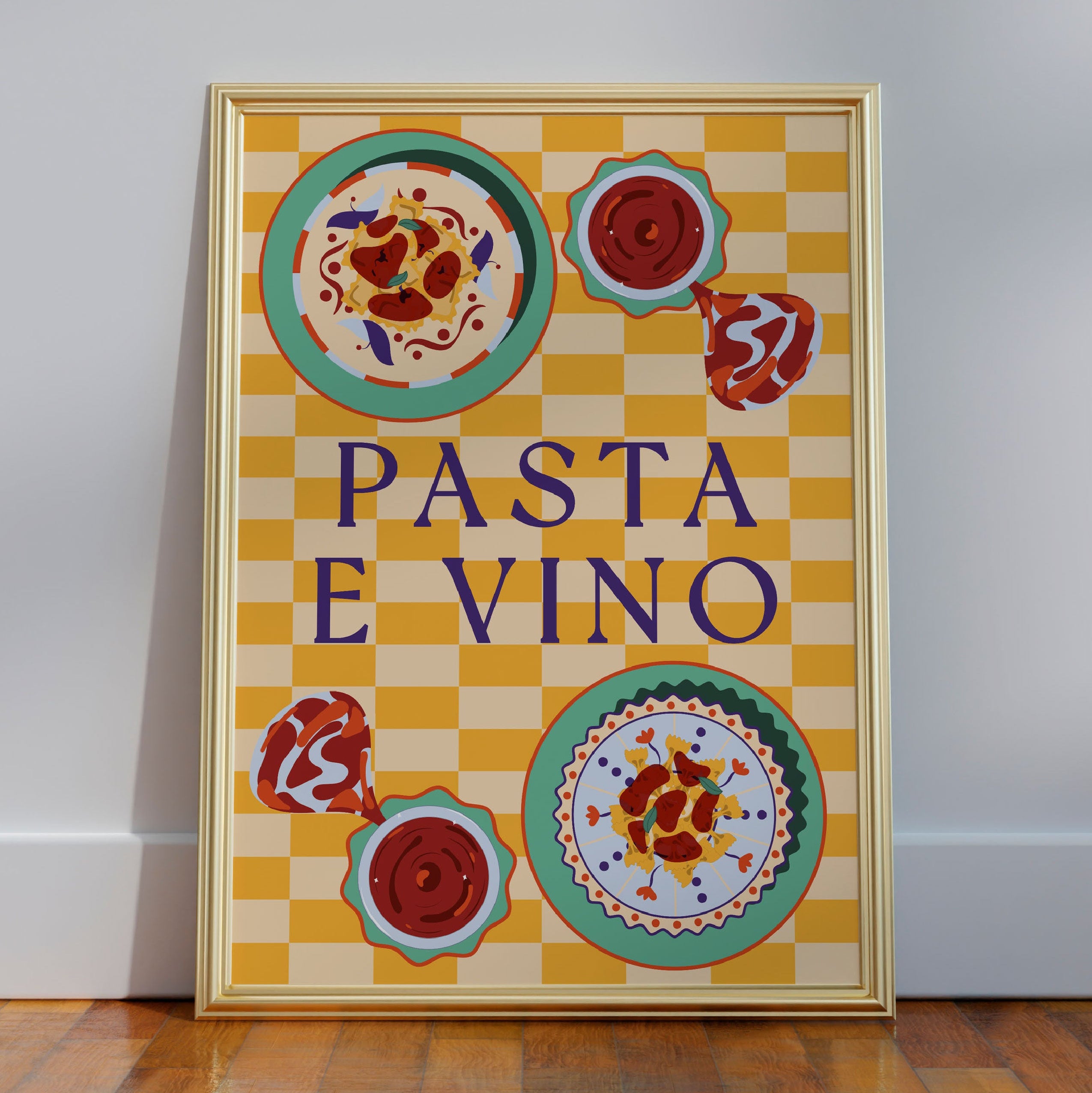 The Sunday Pasta E Vino Wall Art