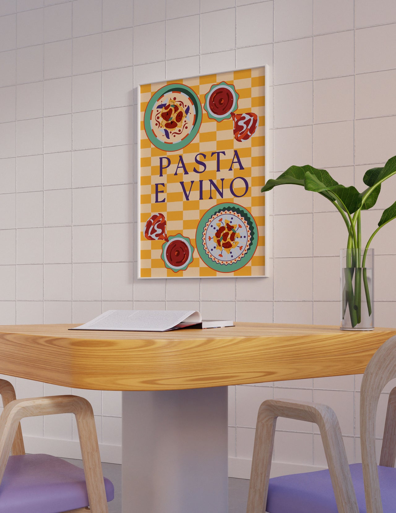 The Sunday Pasta E Vino Wall Art