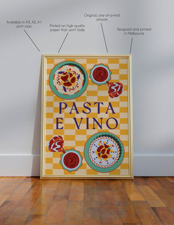 The Sunday Pasta Et Vino Wall Art